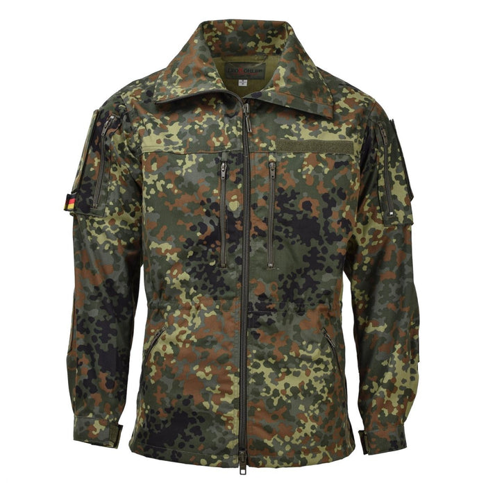 Giacca mimetica tattica militare Leo Kohler con cerniera regolabile da combattimento sul campo - GoMilitar