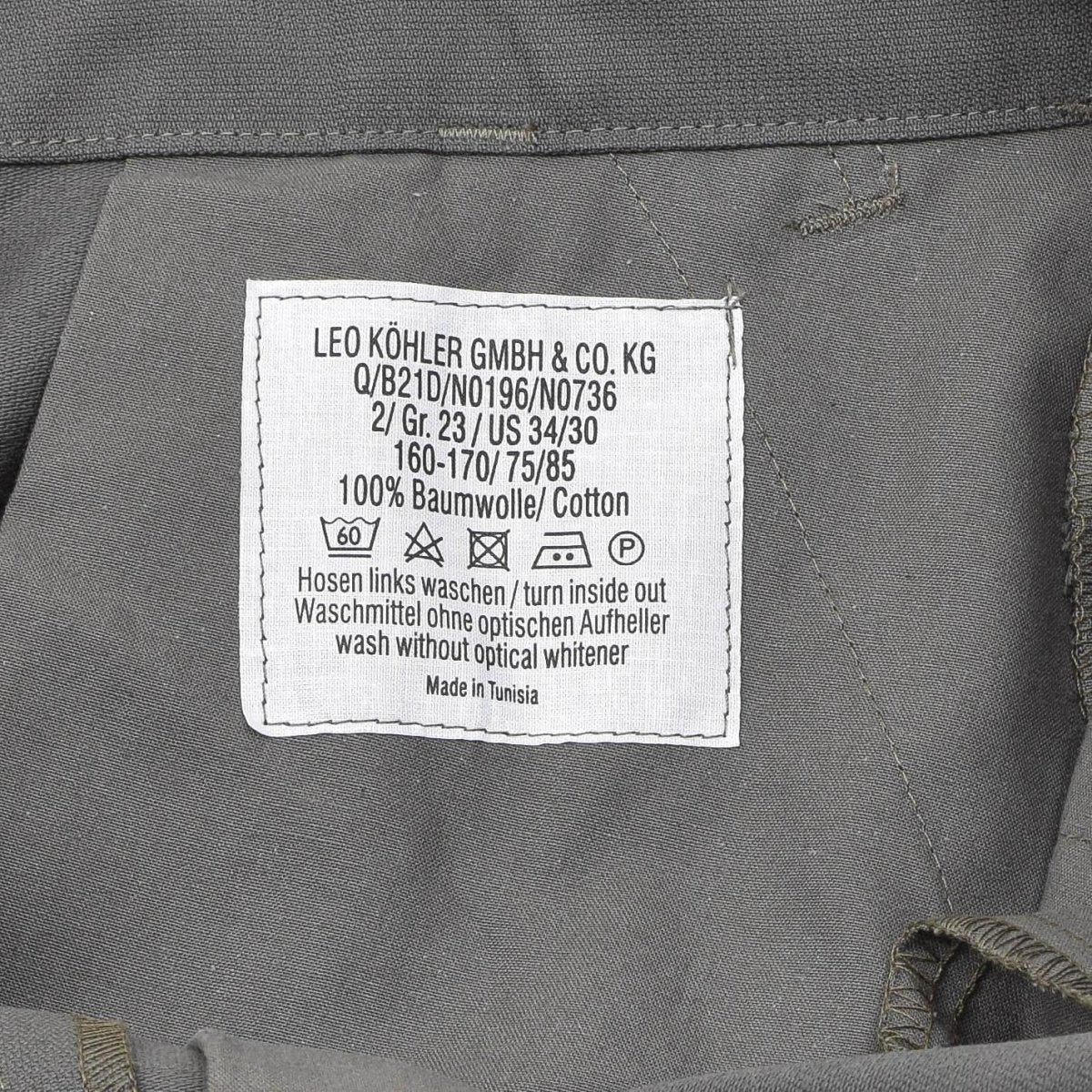 Leo Kohler Field Pants Combattimento Truppe militari Pantaloni cargo Cotone Oliva solida