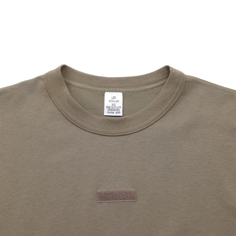 Khaki Leo Kohler military base layer T-shirt designed for comfort and performance under combat gear.