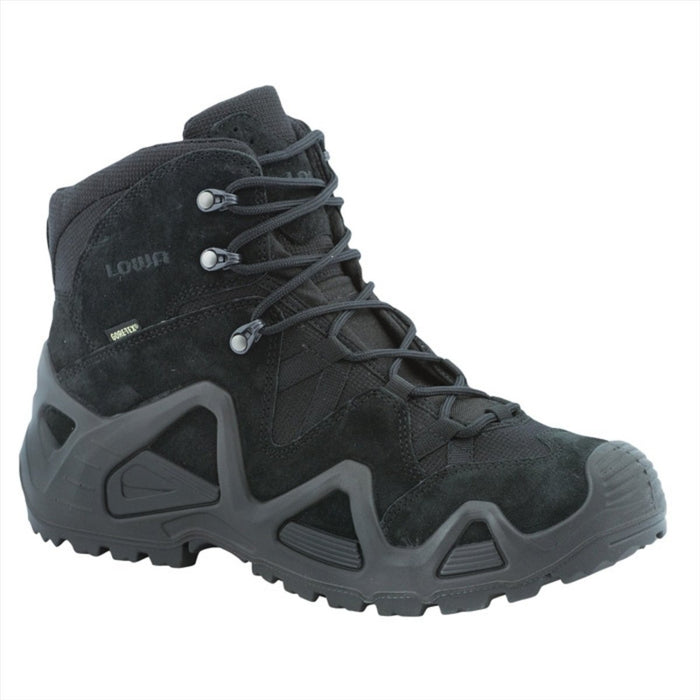 LOWA Zephyr GTX MID TF Stivali da combattimento tattici impermeabili e traspiranti in pelle scamosciata neri - GoMilitar