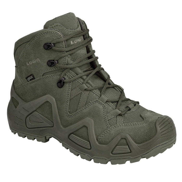 Scarpone tattico Lowa Zephyr GTX Mid TF in verde ranger con membrana GORE-TEX e suola robusta per uso esterno