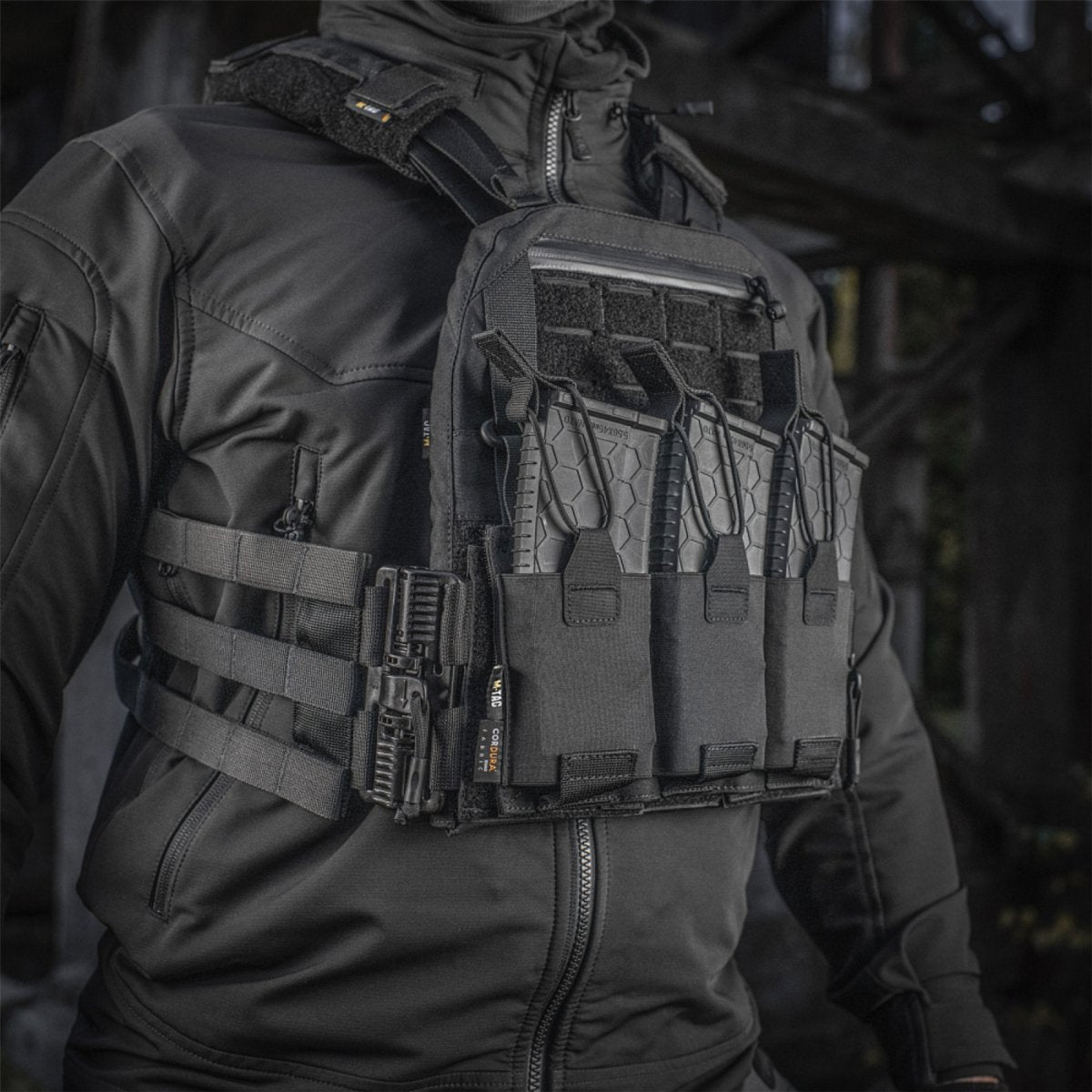M-TAC Cuirass QRS Piastra tattica Carier Cordura Sistema di sgancio rapido Nero