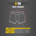 M-TAC Hexagon Boxer tattici Tessuto Coolmax ipoallergenico traspirante Nero