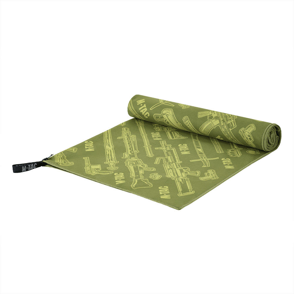 Asciugamano in microfibra M-TAC 150x75 cm Asciugatura rapida da viaggio per esterni da campeggio Verde