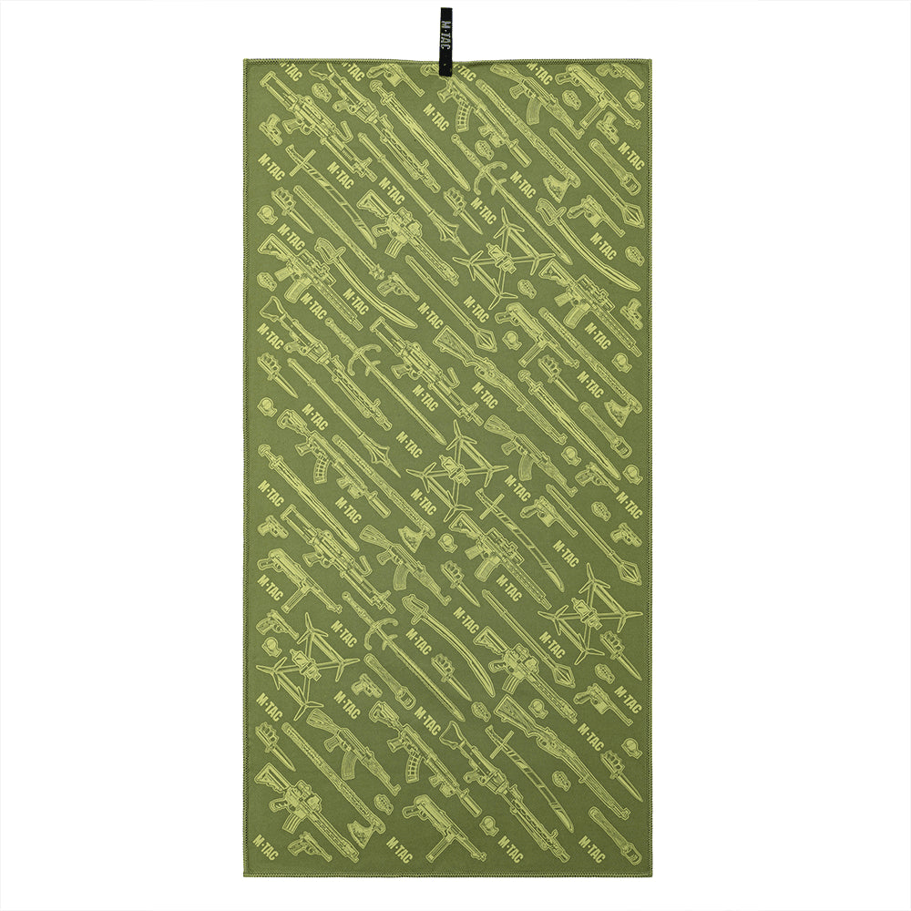 Asciugamano in microfibra M-TAC 150x75 cm Asciugatura rapida da viaggio per esterni da campeggio Verde