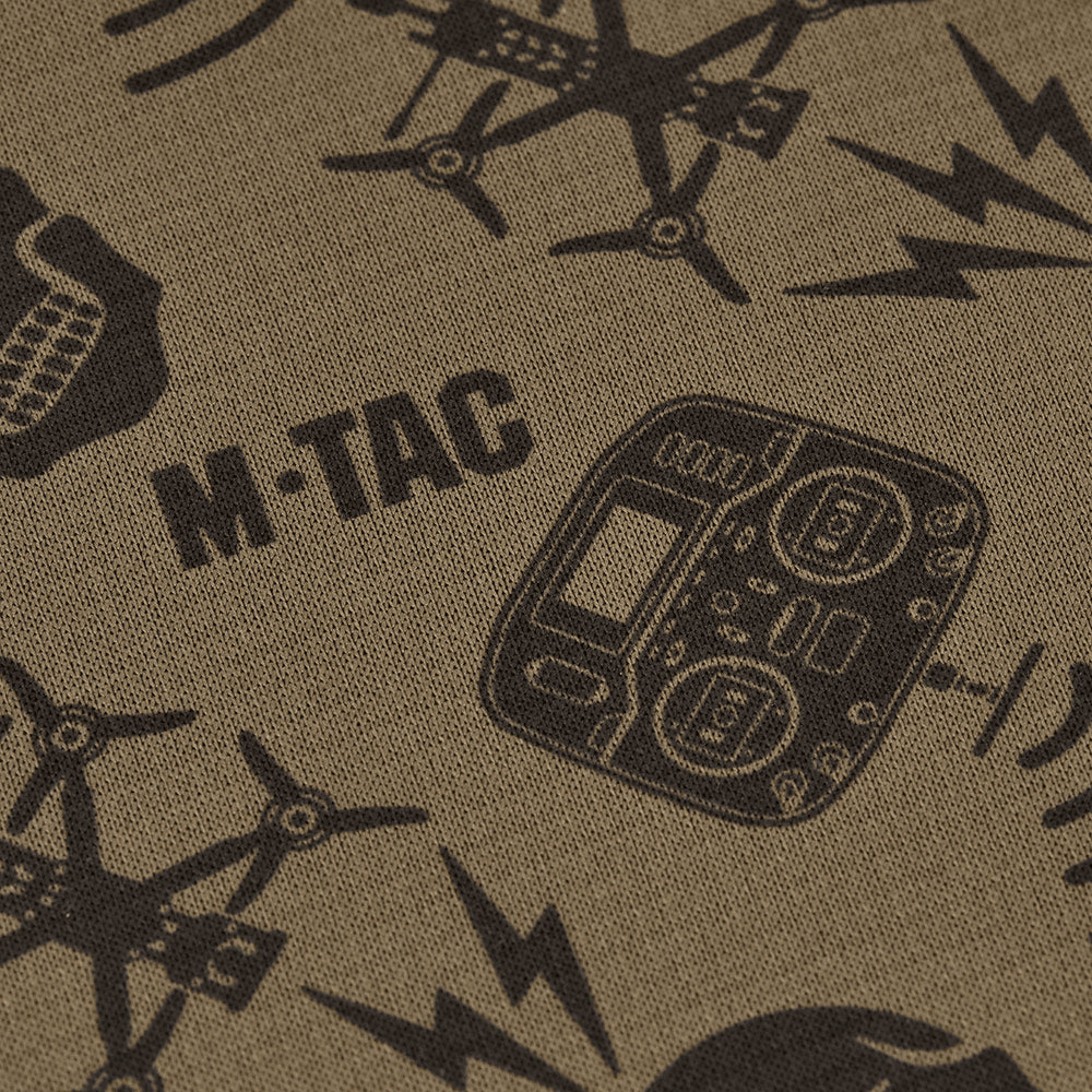 Sciarpa tattica da esterno M-TAC in micropile con ghetta per collo modello drone, marrone chiaro
