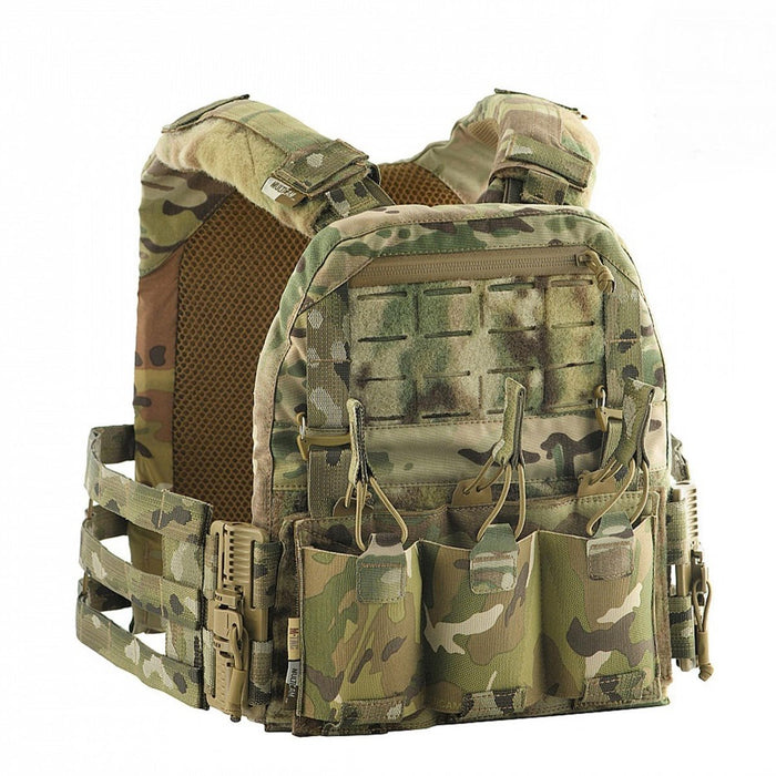 M - TAC Military Plate Carrier Vest tattico porta caricatori a sgancio rapido Multicamo - GoMilitar