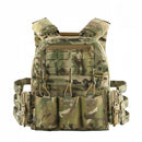 M - TAC Military Plate Carrier Vest tactical quick - release mag pouches Multicamo - GoMilitar