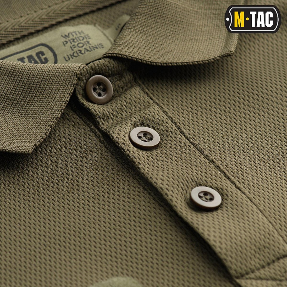 Polo in stile militare M-TAC Oliva tattica leggera traspirante