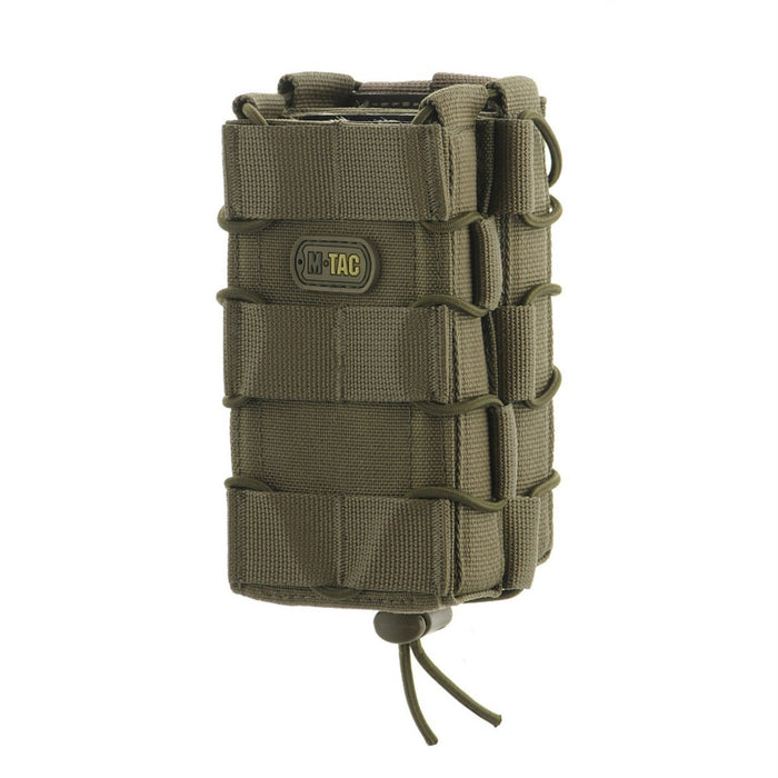 M - Tasca portacaricatore aperta TAC doppia Cordura tattica gommata antiscivolo oliva - GoMilitar