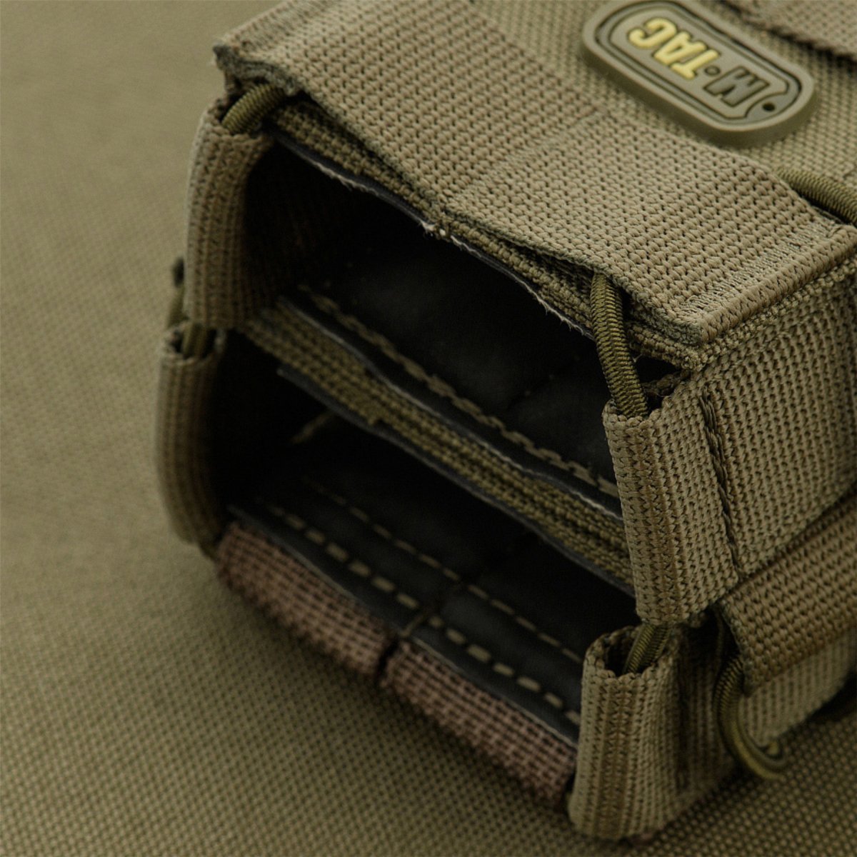 M-TAC Borsa aperta doppia per caricatori Cordura tattica gommata antiscivolo oliva