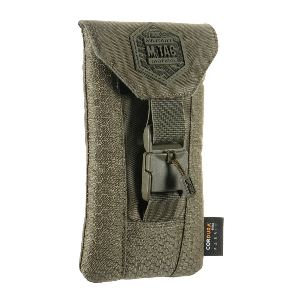 Custodia per smartphone M-TAC Elite media esagonale 1000D Cordurda con fibbia magnetica oliva
