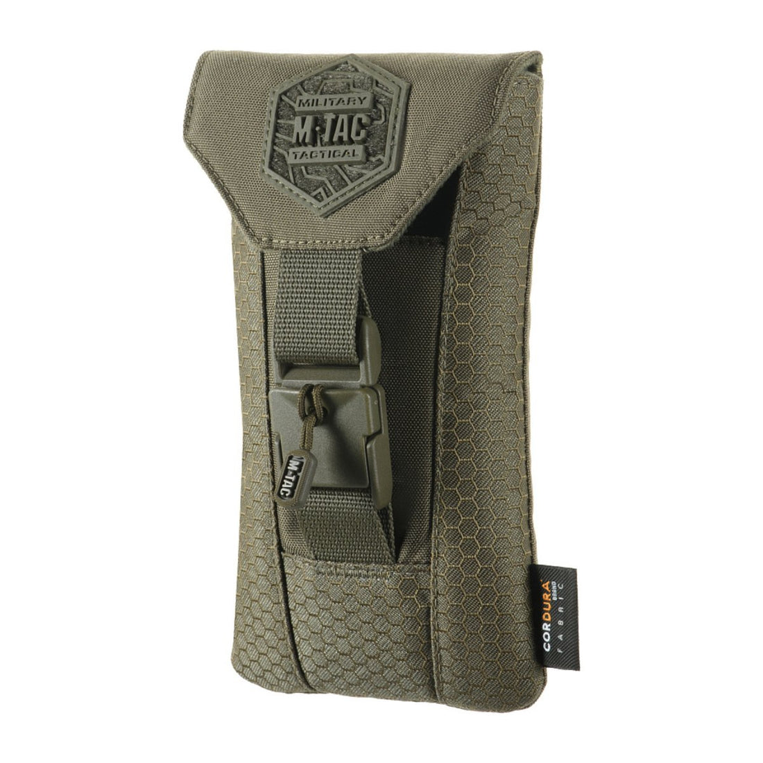 Custodia per smartphone M-TAC Elite media esagonale 1000D Cordurda con fibbia magnetica oliva