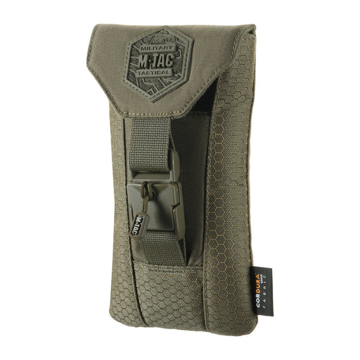M - TAC Custodia per smartphone Elite Media Hex 1000D Cordurda Fibbia magnetica Oliva - GoMilitar