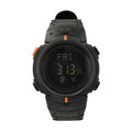 Orologio con bussola tattica M-Tac, cronometro digitale, sveglia, 5 ATM, nero