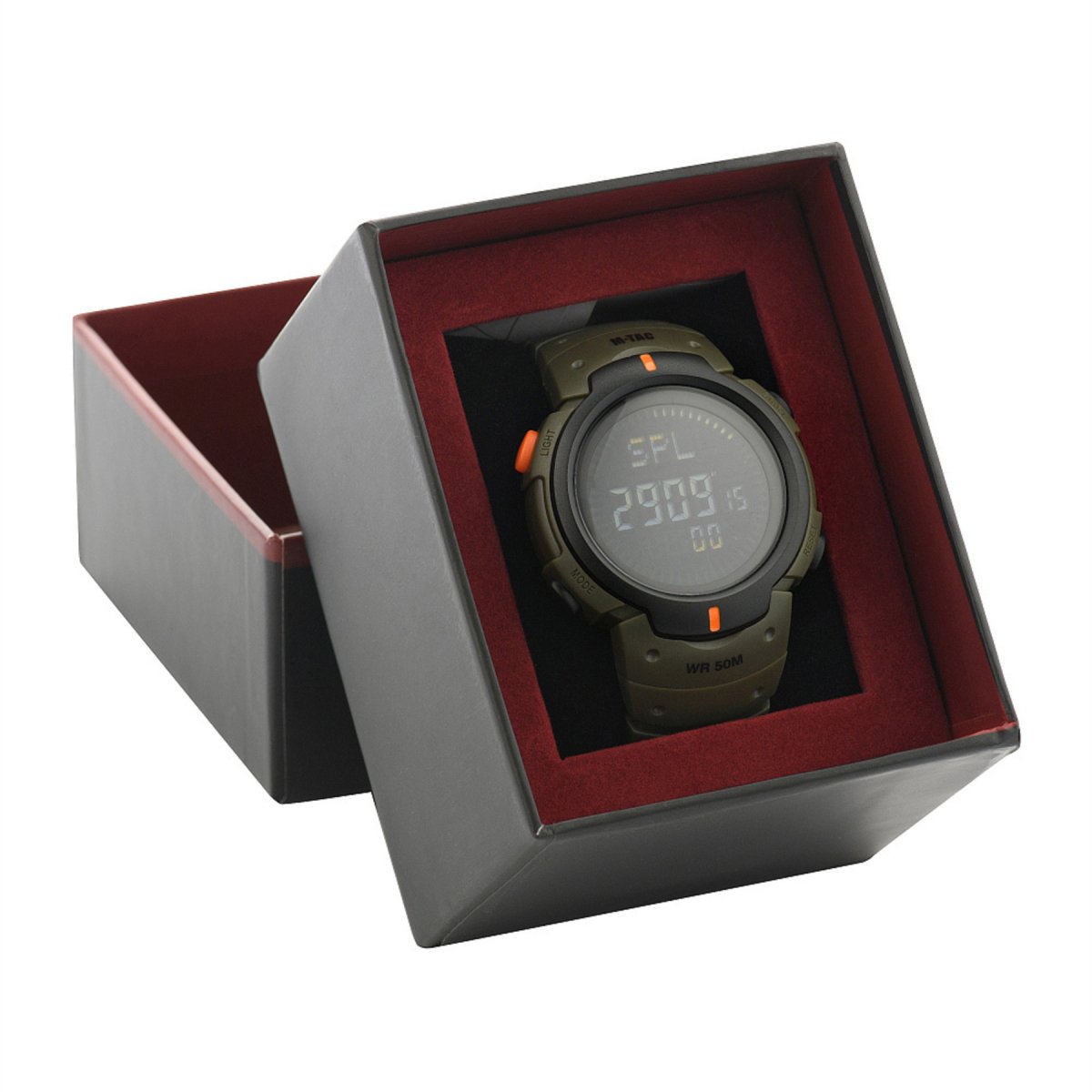 M-TAC Orologio tattico Bussola Allarme Cronometro 5ATM Resistente all'acqua Oliva