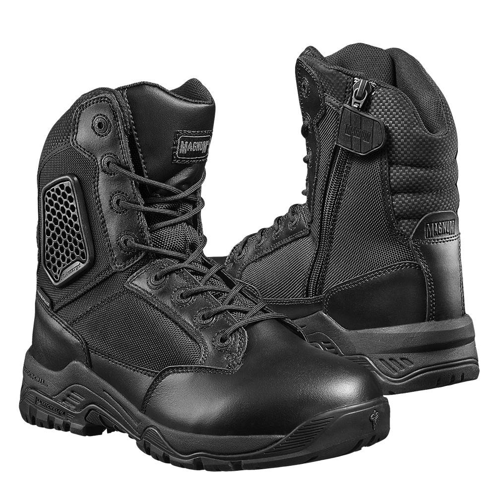 Magnum Strike Force 8.0 Stivali da combattimento in pelle Calzature da trekking tattiche Black