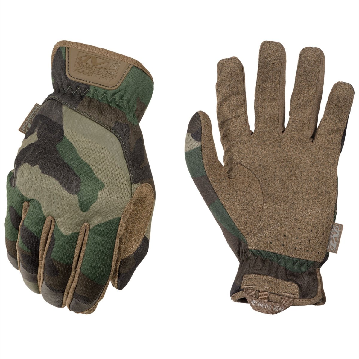 Guanti tattici Mechanix Wear Fastfit Gen 2 Polsini elasticizzati Woodland Camo