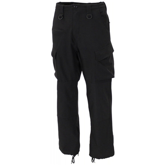 Pantaloni invernali MFH Allround Softshell 3 strati impermeabili e traspiranti neri - GoMilitar