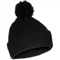 Cappello con pompon MFH Fodera in pile a maglia grossa con isolamento Thinsulate 3M Nero