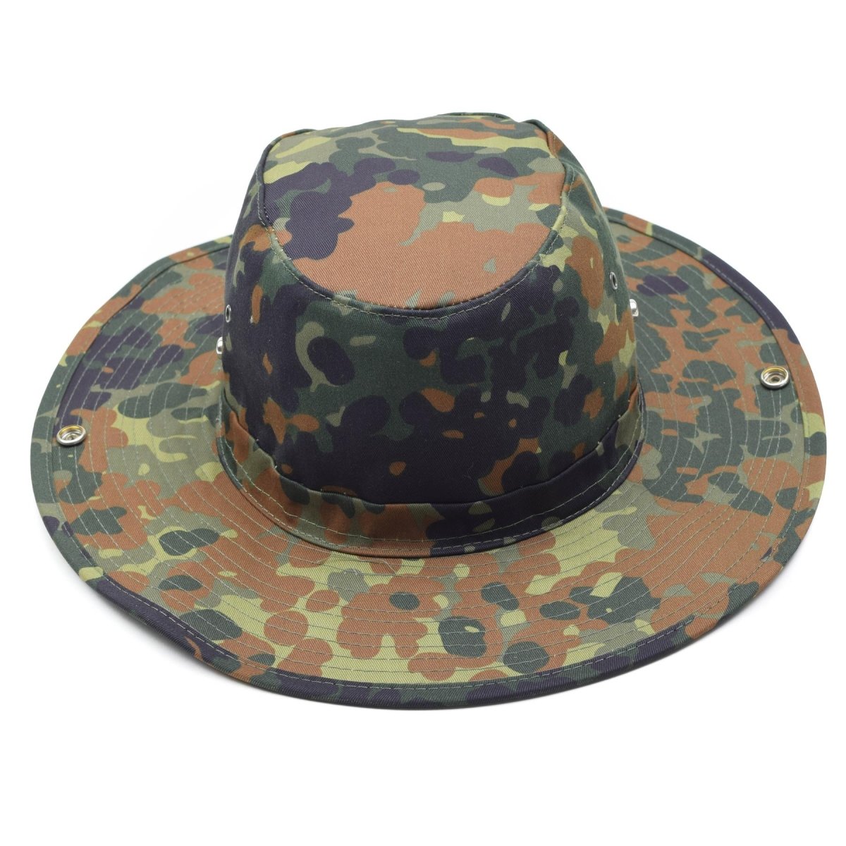 MFH Brand Bush Bush Style Hat Flecktarn Bucket Panama Jungle Summer Cap Nuovo