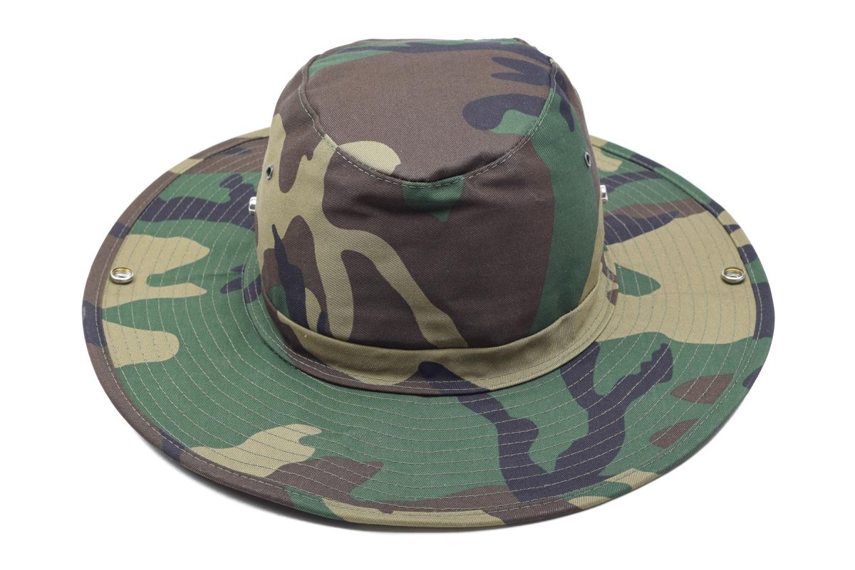 MFH Brand Bush Bush Style Hat Summer Panama Jungle Bucket Cap Woodland Nuovo