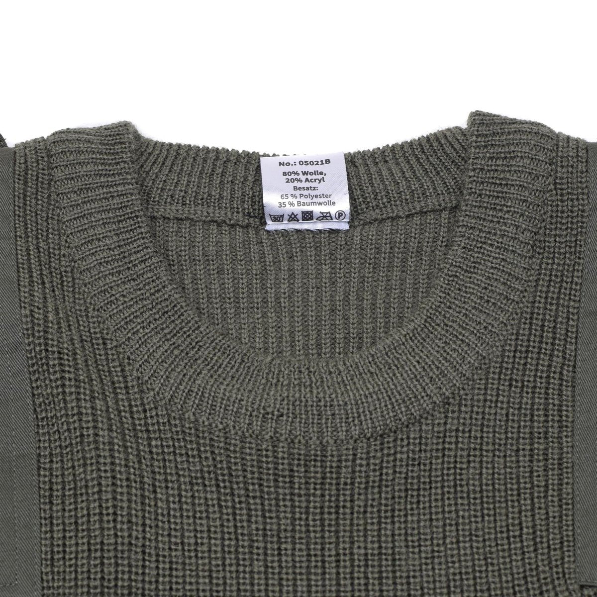 MFH Brand Military Style Commando Pullover Pullover Stit Magita in maglia Oliva Nuovo
