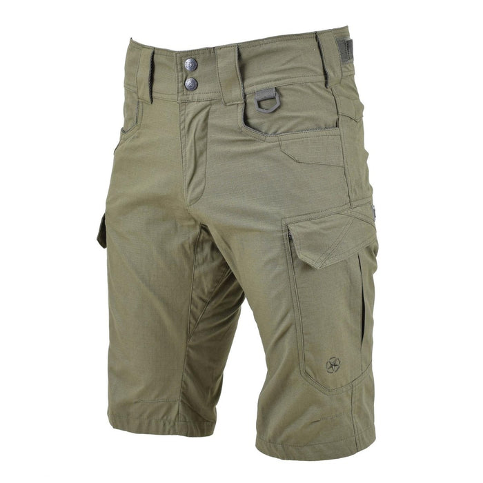 Pantaloncini stile militare di marca MFH bermuda robusta uniforme in cotone ripstop oliva NOVITÀ - GoMilitar