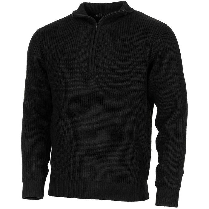 Maglia a costine nera su fondo bianco