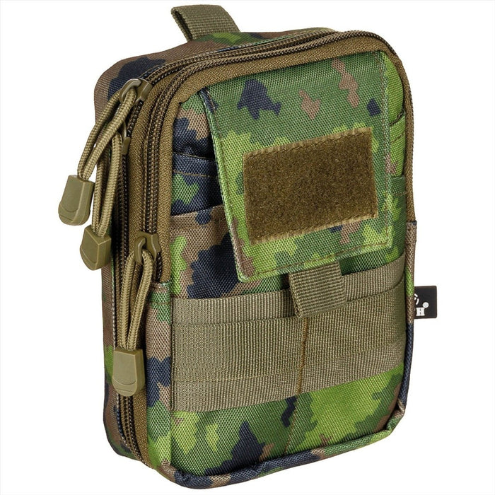 Custodia compatta EDC MFH con 2 scomparti Cinghie di fissaggio MOLLE M05 mimetico - GoMilitar