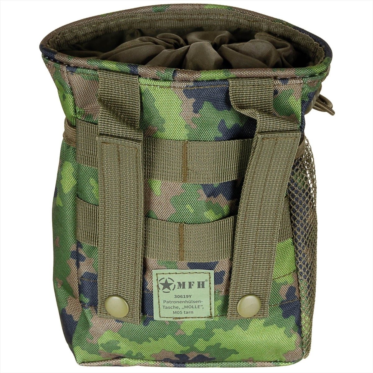 La custodia MFH contiene caricatori con supporto MOLLE, attrezzatura tattica finlandese M05 Camo