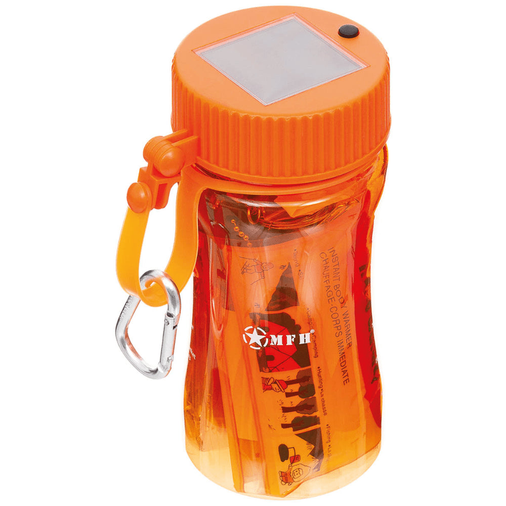 MFH Extreme Kit di sopravvivenza da 34 parti Scatola impermeabile da campeggio Arancione trasparente