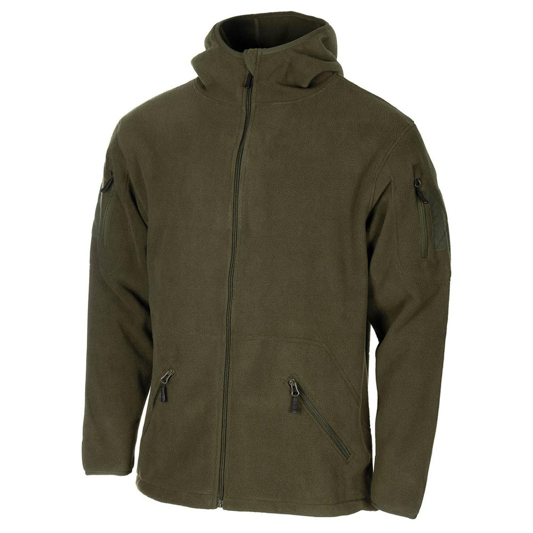 MFH in stile militare con cappuccio con cappuccio olivo con cappuccio tattico dell'esercito pieno zip escursionismo nuovo