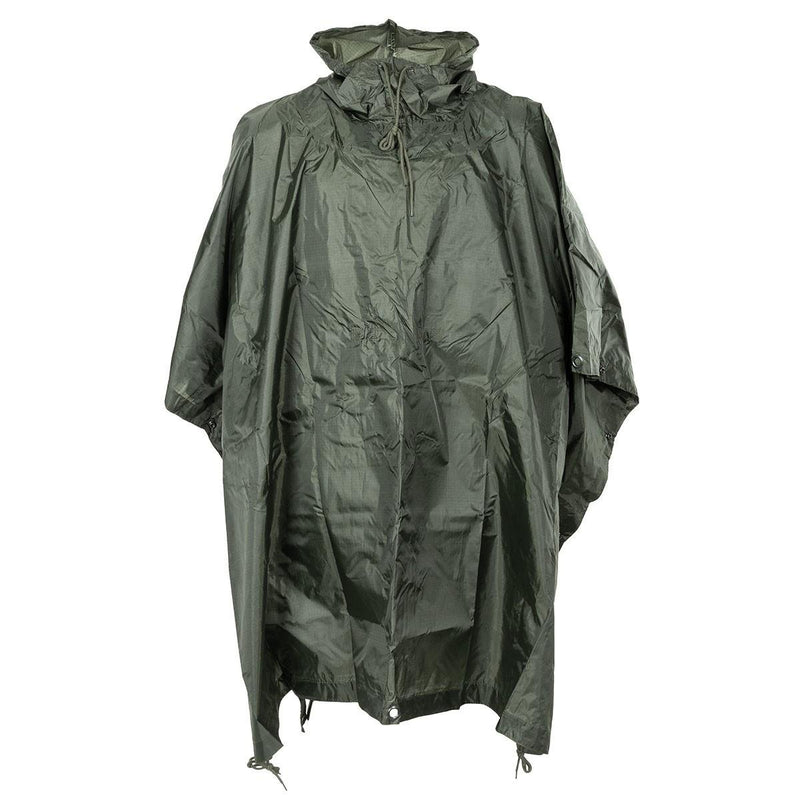 MFH Poncho Adjustable Hood Waterproof Windproof RipStop Fabric Seams Welded