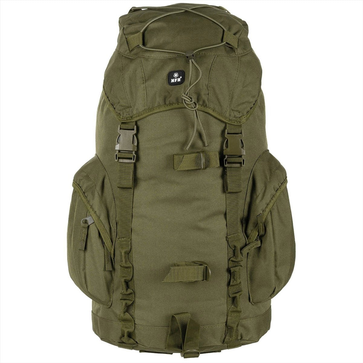MFH Recon III Backpack tattico 35L Oliva regolabile retro