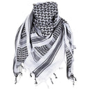 MFH Shemagh Scarf Classic Tactical Cotton Desert Wrap Black White - GoMilitar