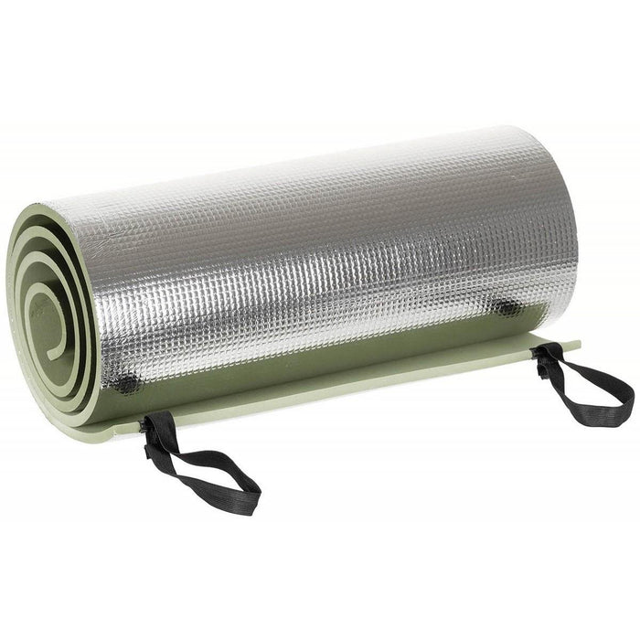 MFH Materassino per dormire in schiuma EVA rivestito in alluminio con cinturino elastico verde - GoMilitar