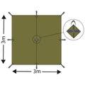 MFH Tarp Extreme M95 CAMOUFFAGE Terpa impermeabile Tenda antiventole Nuova