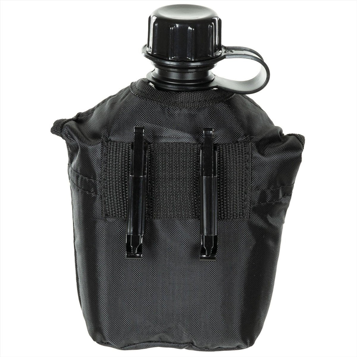 MFH USA MILITALE MILITALE MENTI PLASCA 1L Clip a vite a vite Allegato BPA Nero