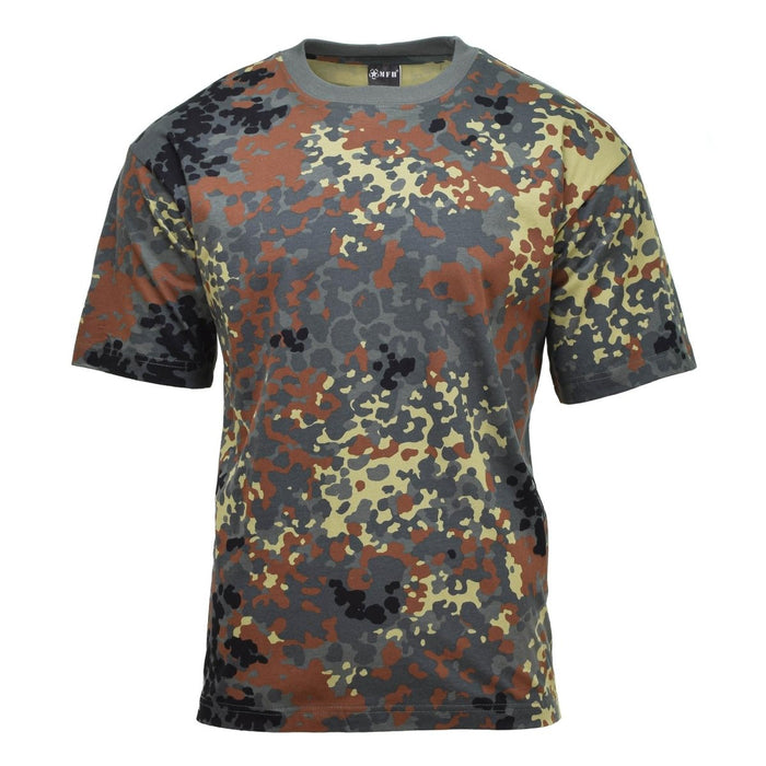 T-shirt MFH di abbigliamento sportivo in stile militare americano BW mimetico leggero e traspirante - GoMilitar