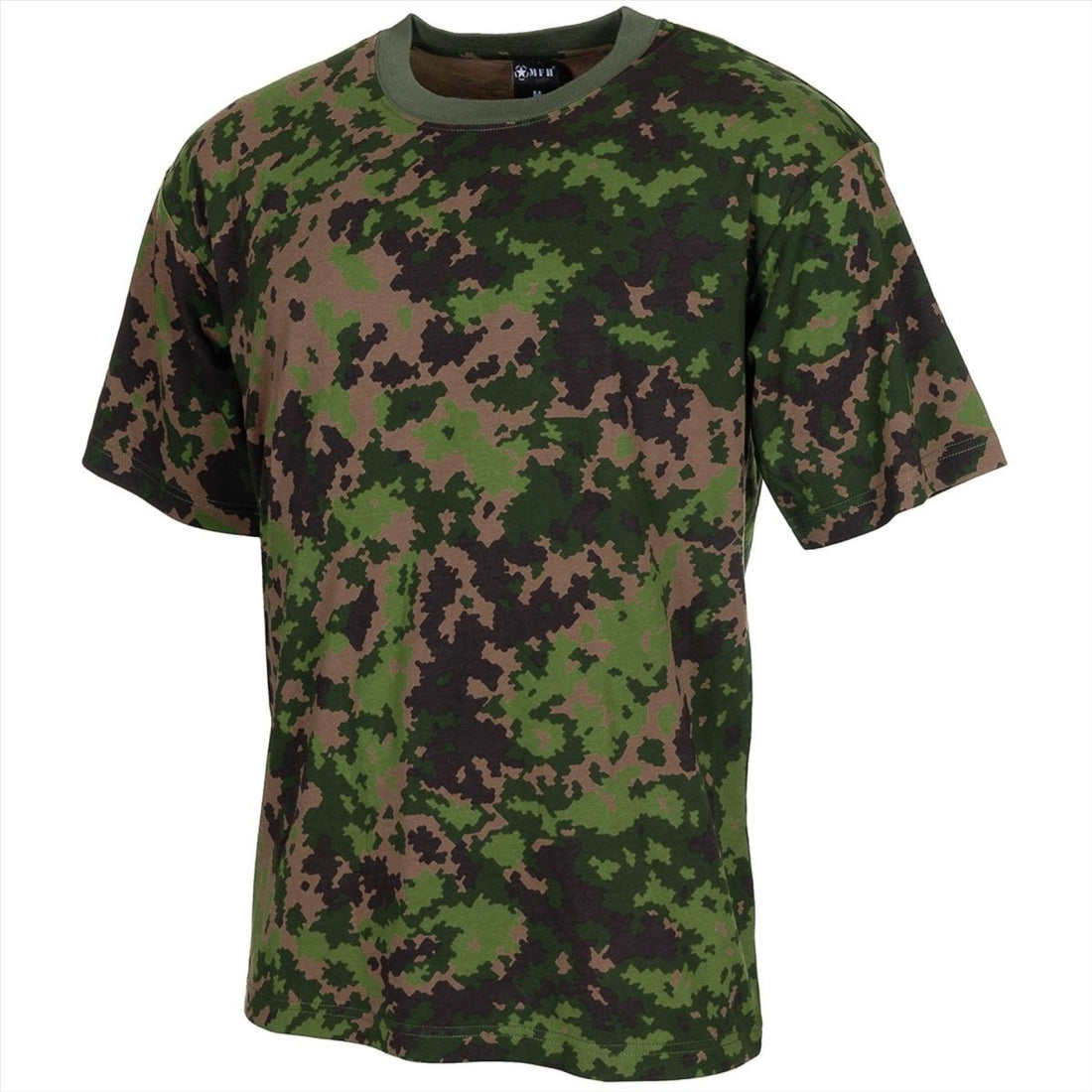 T-shirt stile militare statunitense MFH girocollo a maniche corte finlandese M05 Camo