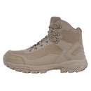Lightweight coyote tactical hiking boot with durable, nonslip sole and ankle support for outdoor use.