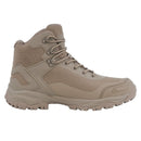 Coyote-colored MIL-TEC tactical hiking boot with durable, lightweight, breathable fabric and nonslip rugged sole.