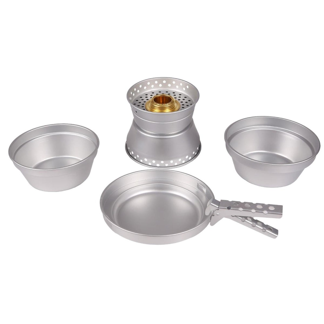 Mil-TEC Alluminio Cooking Stufo Set di pentole per escursioni Ciotola da campeggio compatto da campeggio