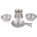 Mil-TEC Alluminio Cooking Stufo Set di pentole per escursioni Ciotola da campeggio compatto da campeggio