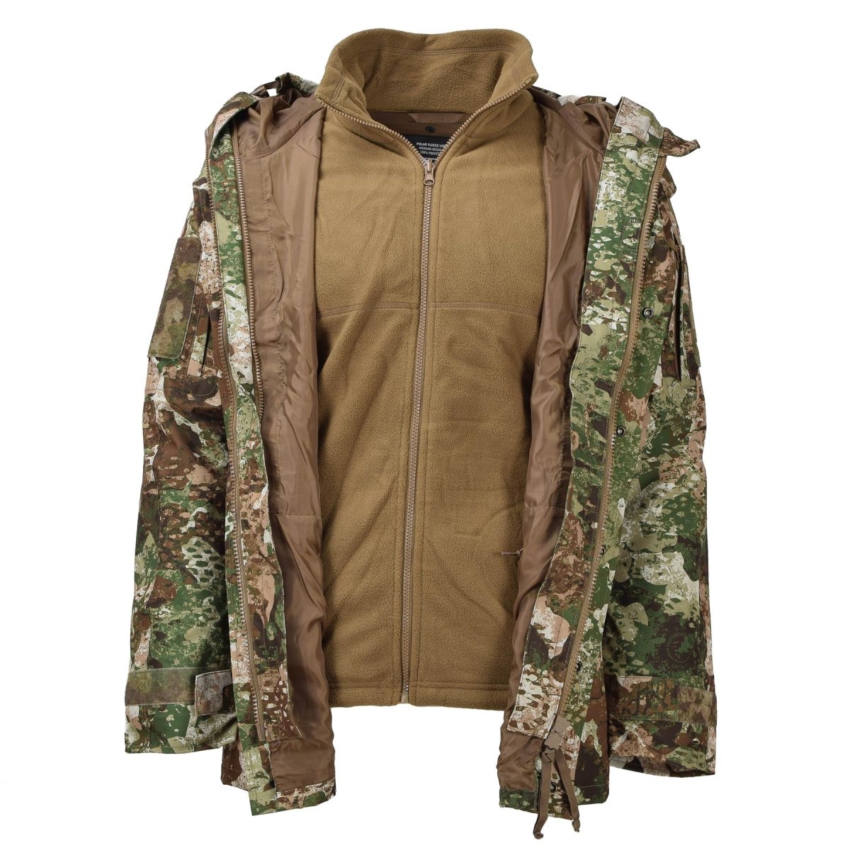 Giacca militare MIL-TEC per pioggia e pioggia Gen I con fodera in pile impermeabile con cappuccio
