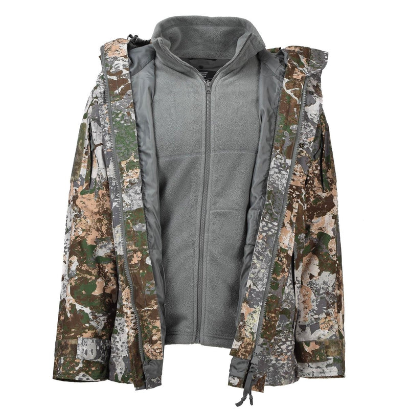 MIL - TEC army rain wet weather jacket Gen II with fleece liner waterproof hooded - GoMilitar