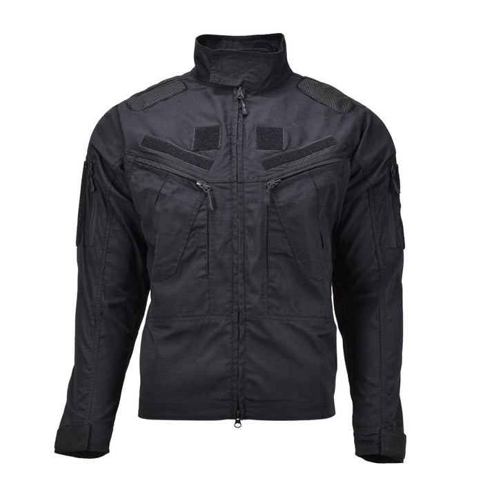 Mil-Tec Brand Giacca chimera nera stile militare ripstop camicie militari vestibilità stretta - GoMilitar