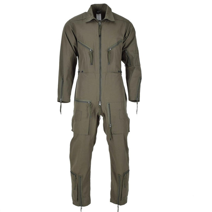 Tuta da uomo Mil-Tec verde oliva in stile militare tedesco con tasche multiple con cerniera e tessuto resistente.