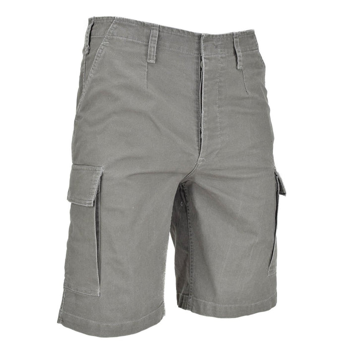 Bermuda in fustagno prelavato verde oliva stile esercito tedesco Mil-Tec con tasche cargo, design leggero e resistente.
